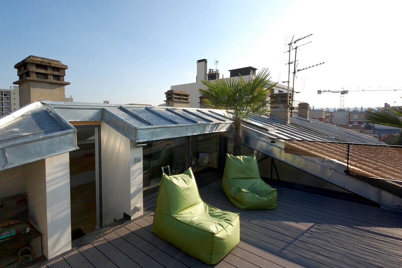 Terrasse dans les combles