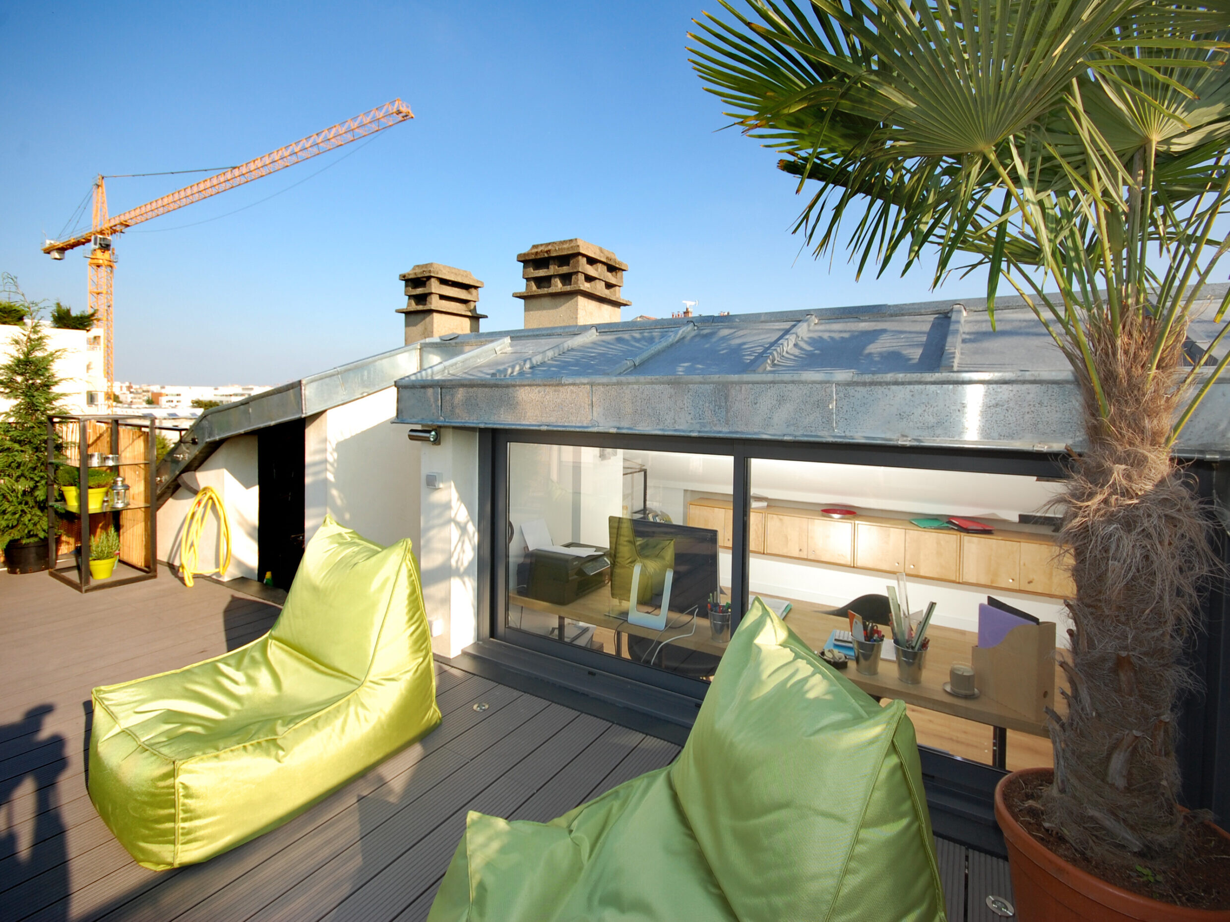 Terrasse dans les combles